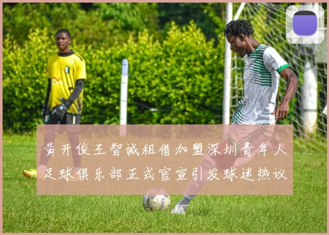 黄开俊王智诚租借加盟深圳青年人足球俱乐部正式官宣引发球迷热议